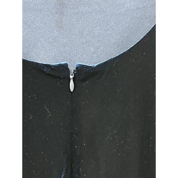 ALEX EVENINGS Plus Size Ruched Velvet Dress Blue Stones Size 16 A000149 - Picture 9 of 12